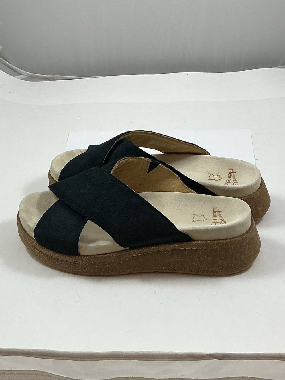 Dansko Bridget Black Burnished Suede Sandals Size 41 - 10